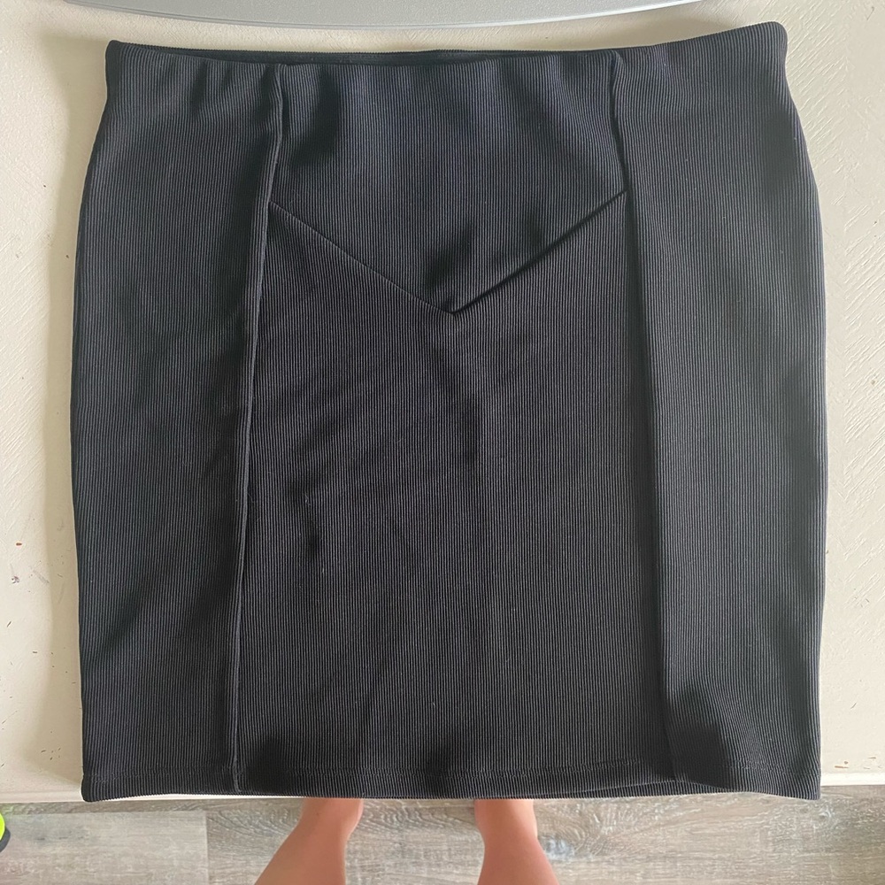 Black mini skirt